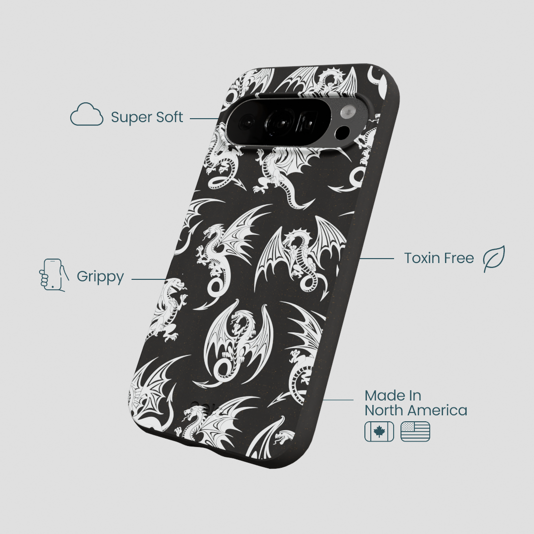 Black Mythical Dragons Google Pixel 10/10 Pro Case