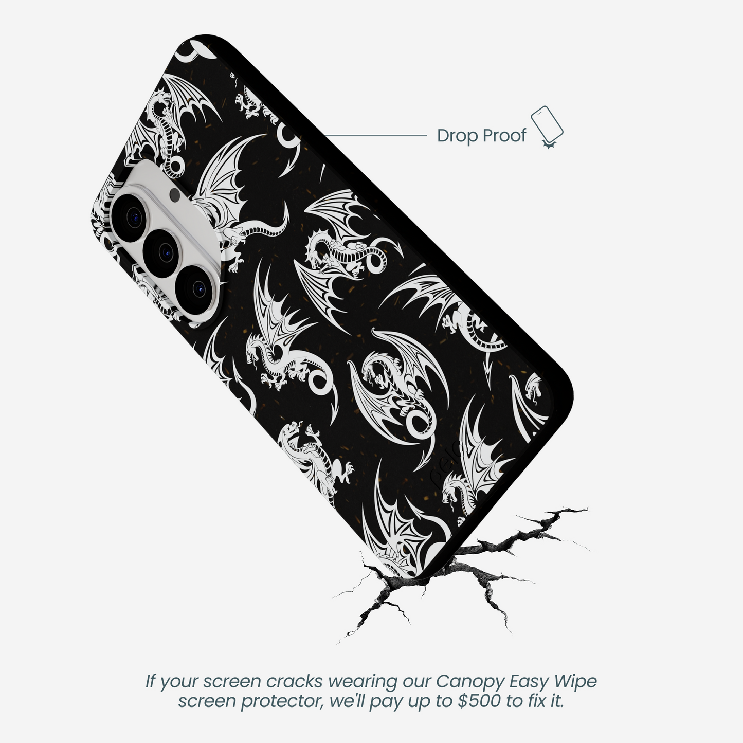 Black Mythical Dragons Samsung Galaxy S26 Case