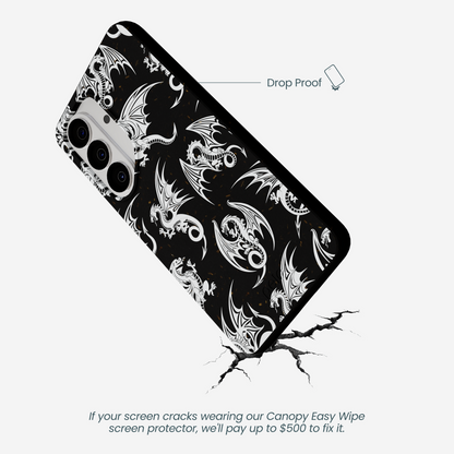Black Mythical Dragons Samsung Galaxy S26 Case