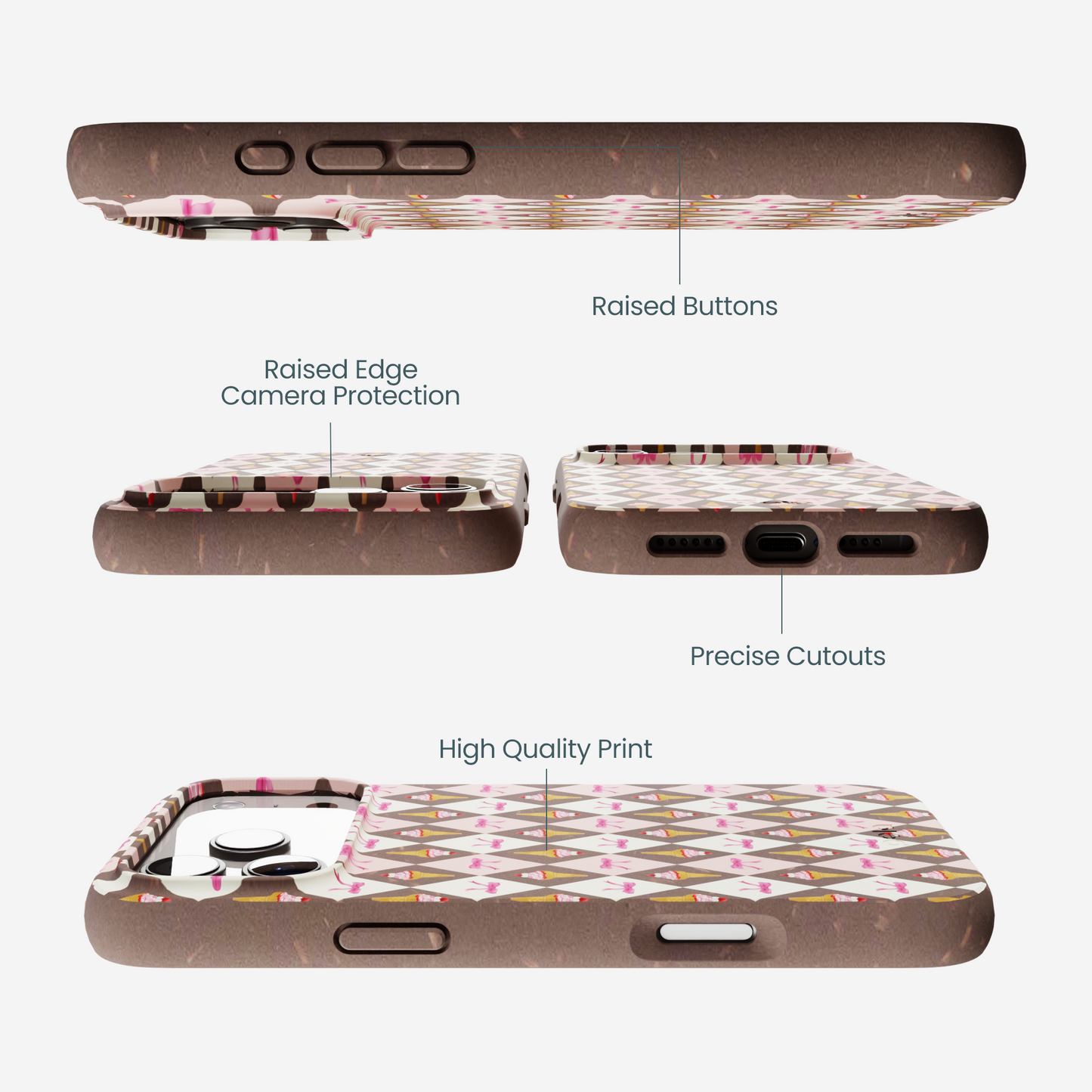 Chocolate Brown Neapolitan Dream iPhone 17 Pro Max Case