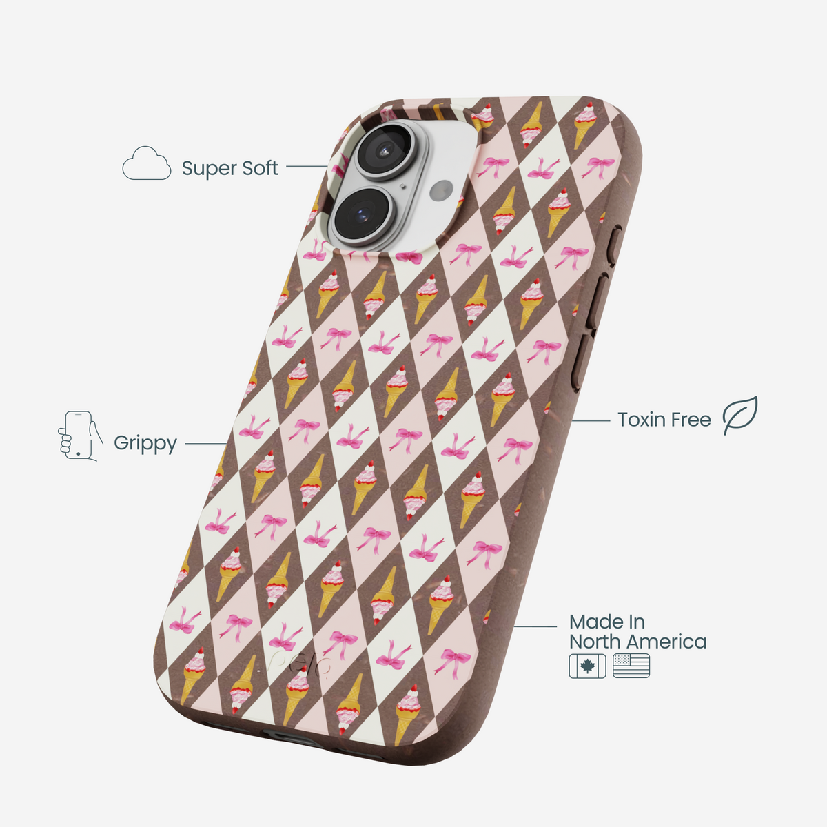 Chocolate Brown Neapolitan Dream iPhone 17 Case