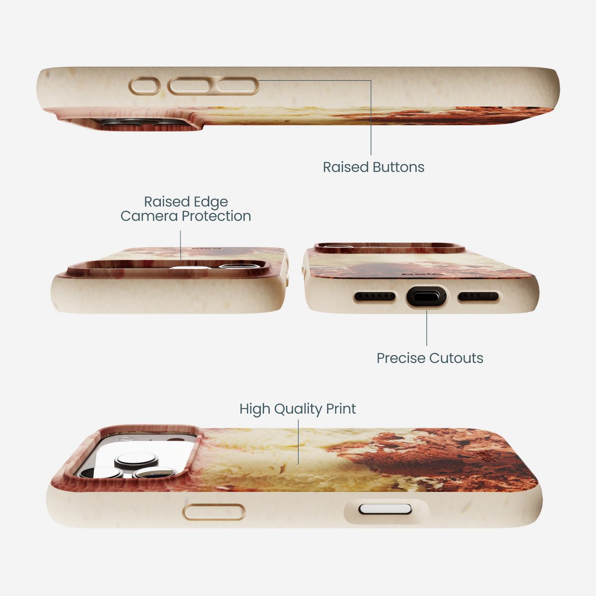 Seashell Neapolitan iPhone 17 Pro Max Case