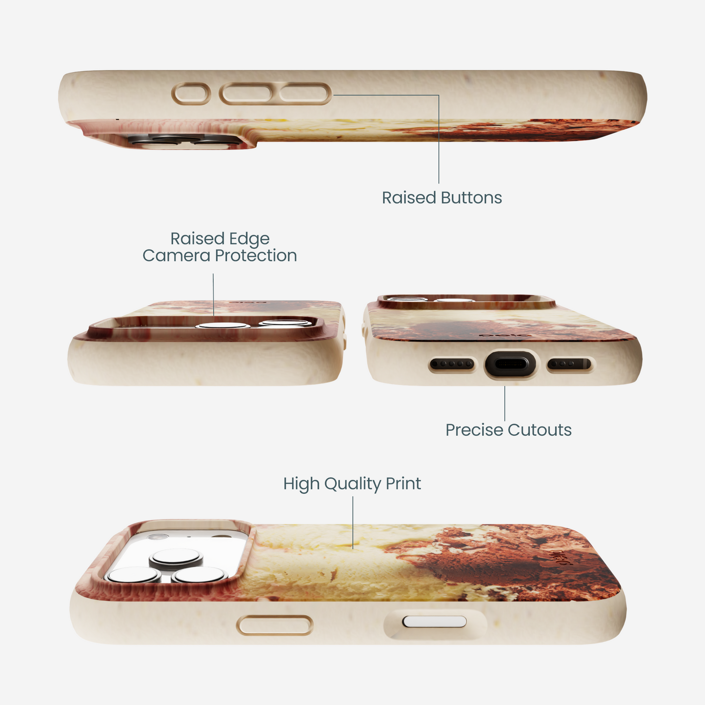 Seashell Neapolitan iPhone 17 Pro Case