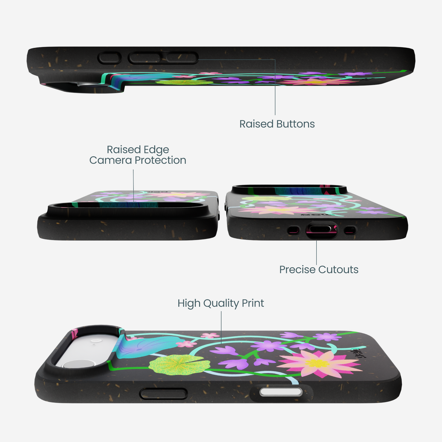 Black Neon Garden iPhone Air Case
