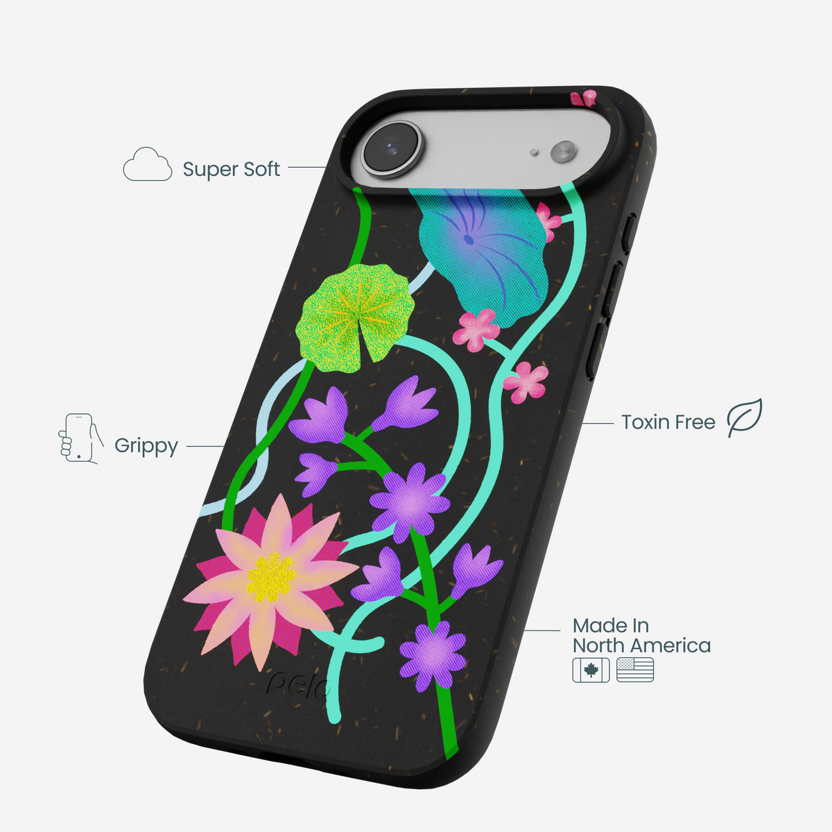 Black Neon Garden iPhone Air Case