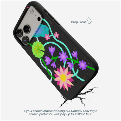 Black Neon Garden iPhone 17 Pro Max Case