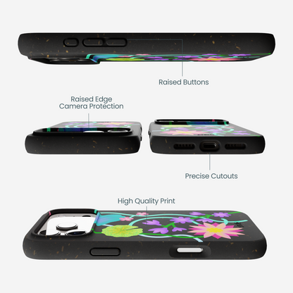 Black Neon Garden iPhone 17 Pro Max Case