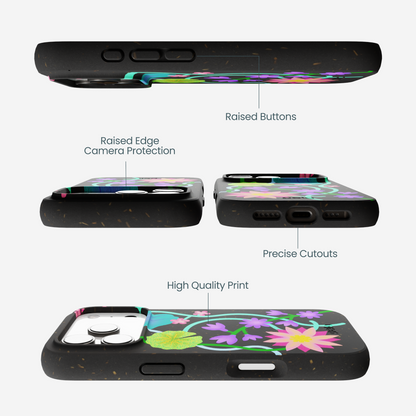 Black Neon Garden iPhone 17 Pro Case