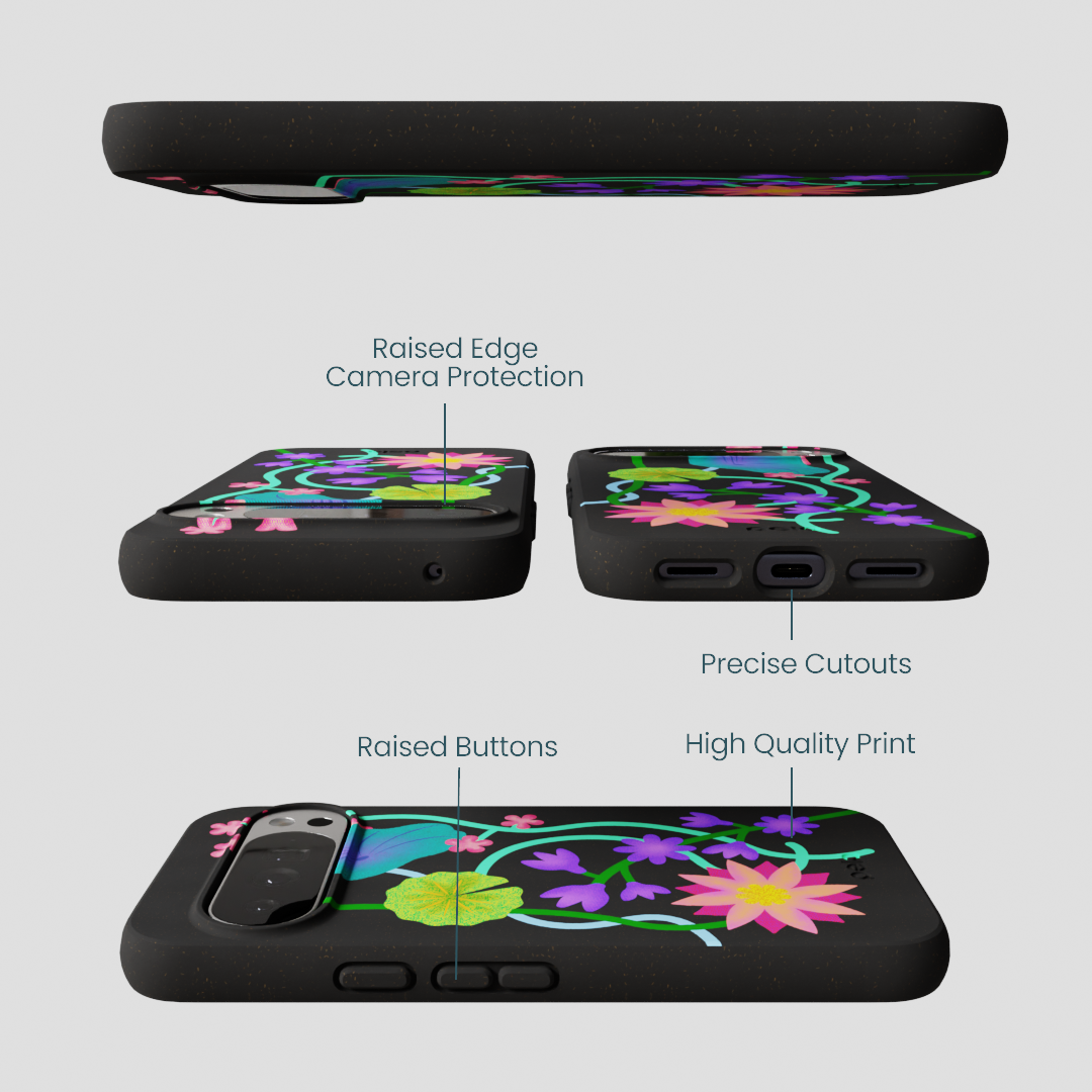 Black Neon Garden Google Pixel 10 Pro XL Case