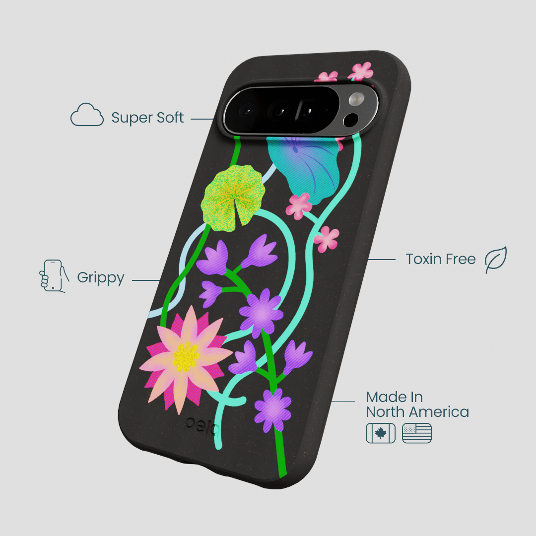 Black Neon Garden Google Pixel 10 Pro XL Case