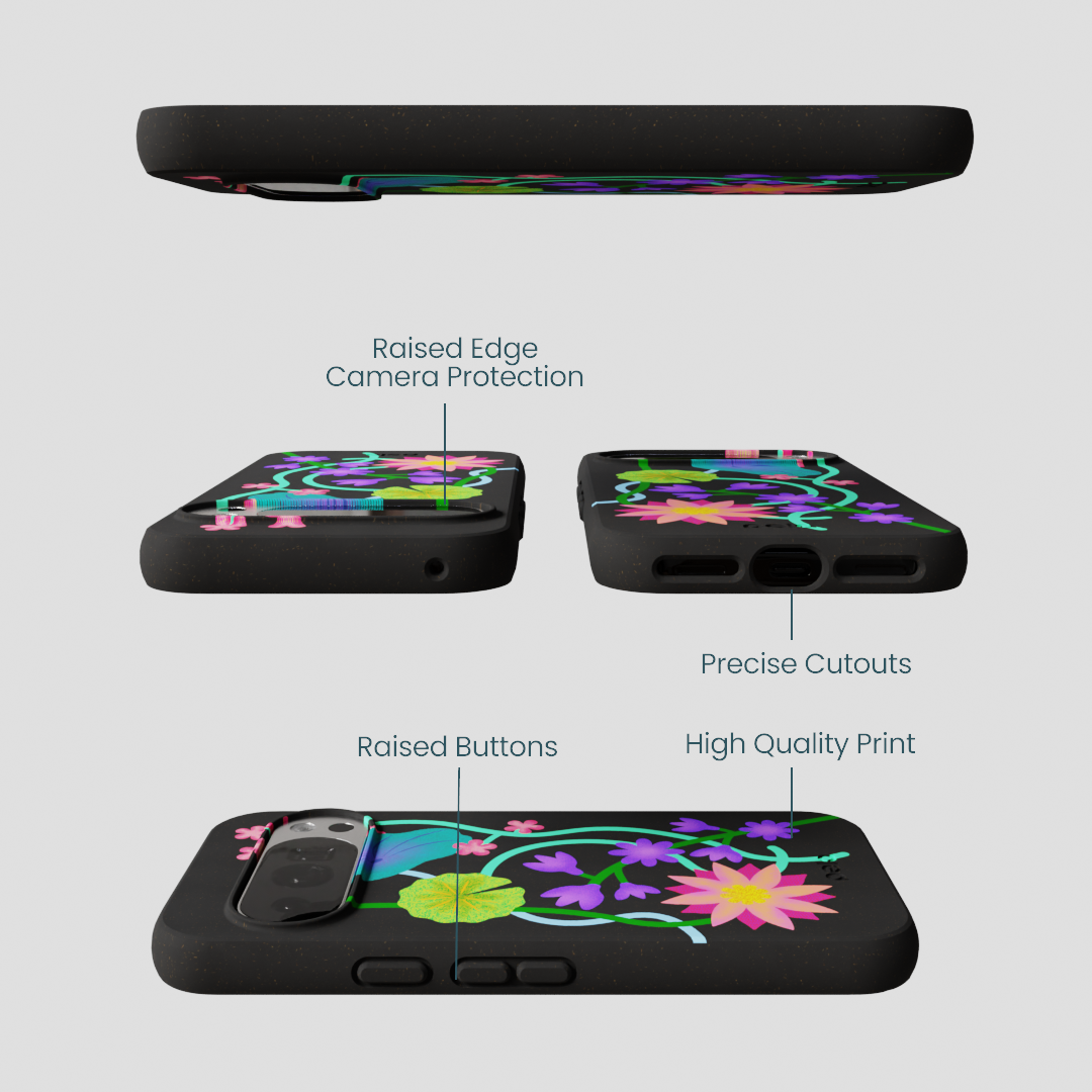 Black Neon Garden Google Pixel 10/10 Pro Case