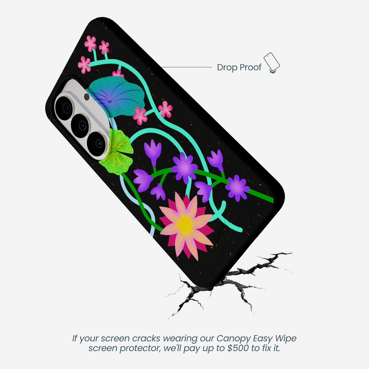 Black Neon Garden Samsung Galaxy S26 Case