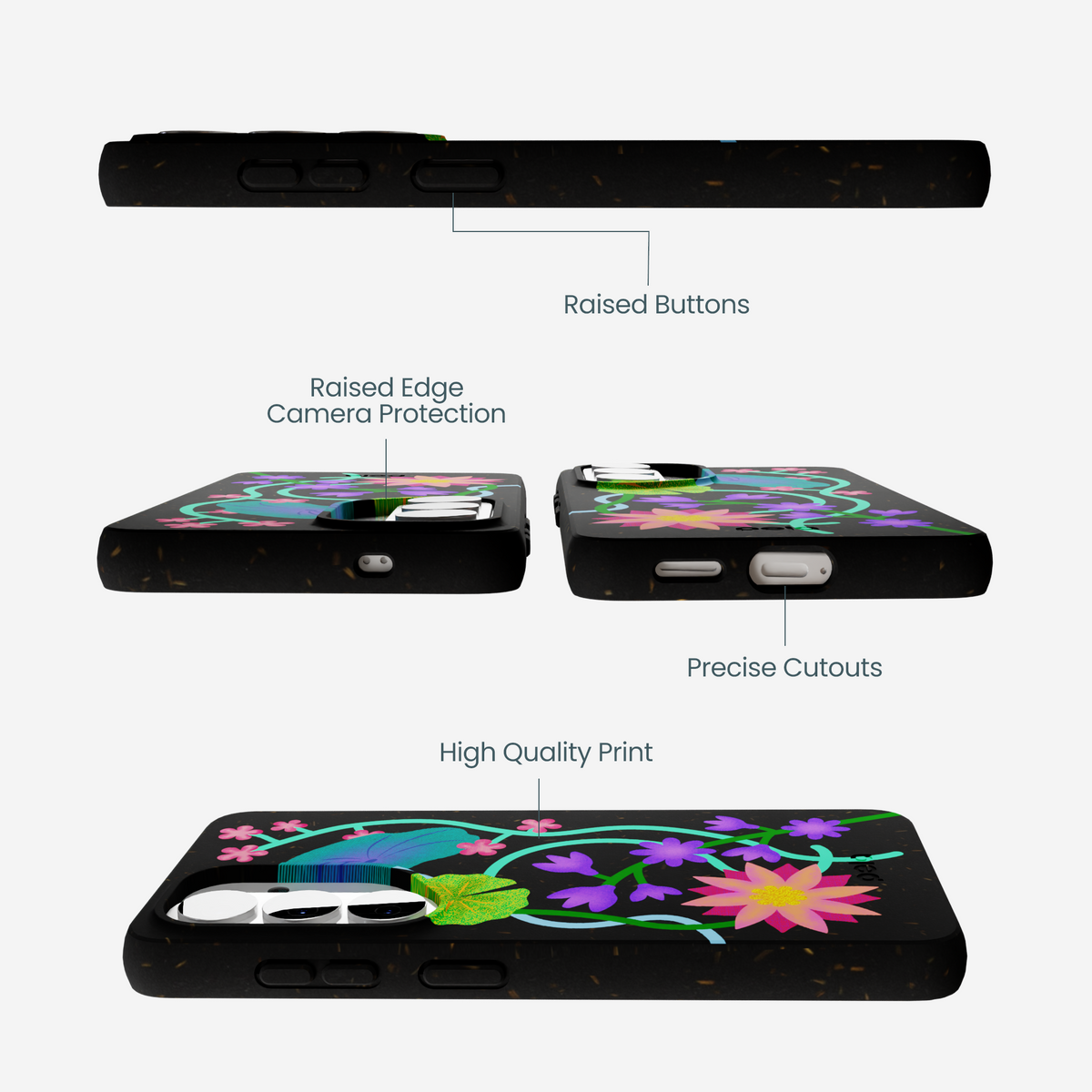 Black Neon Garden Samsung Galaxy S26 Case
