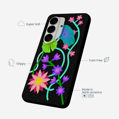 Black Neon Garden Samsung Galaxy S26 Case