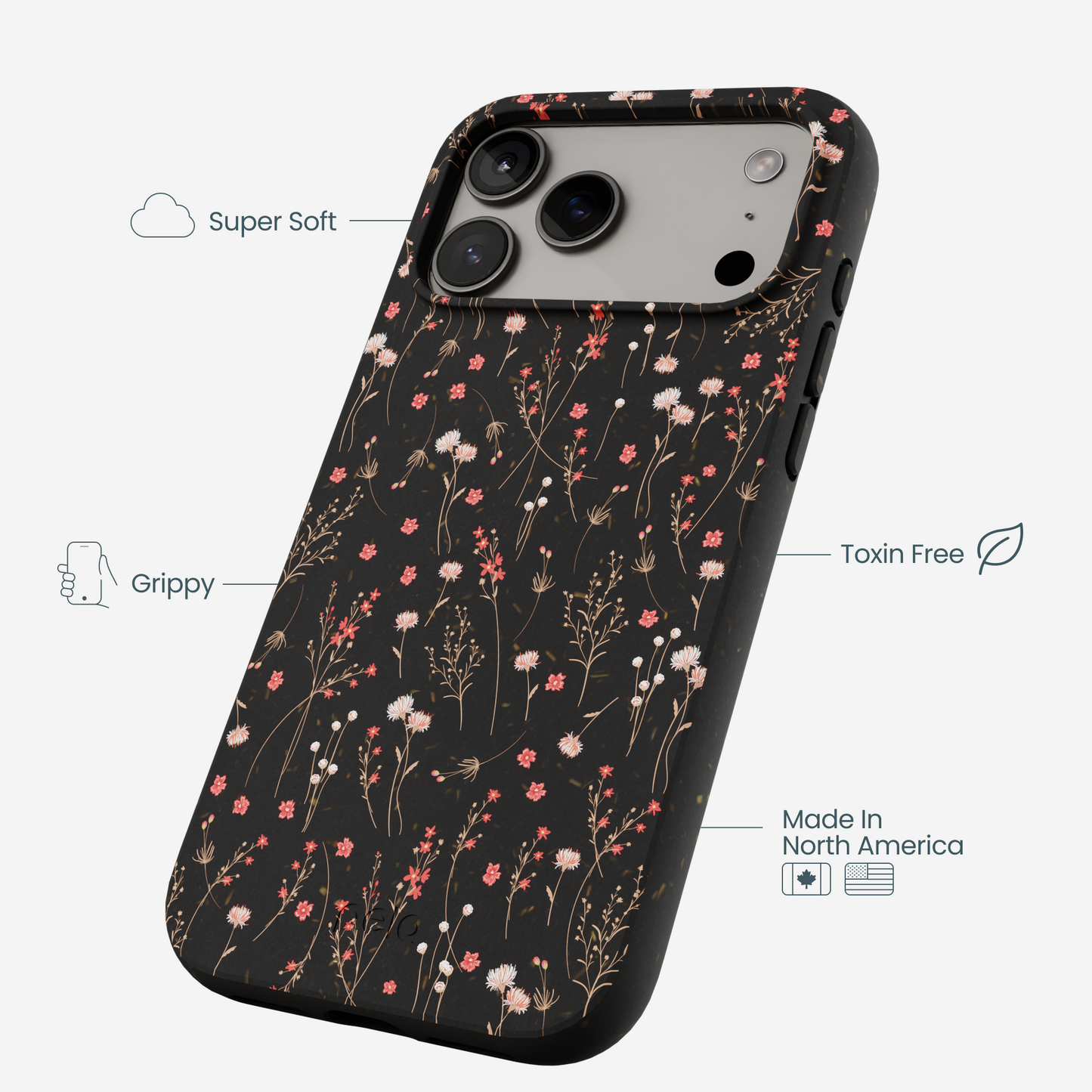Black Night Garden iPhone 17 Pro Max Case