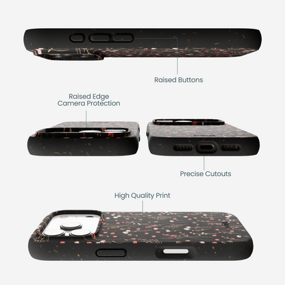 Black Night Garden iPhone 17 Pro Case