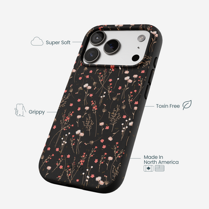 Black Night Garden iPhone 17 Pro Case