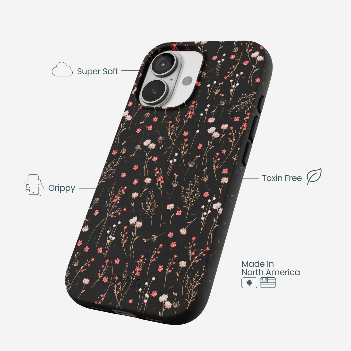 Black Night Garden iPhone 17 Case