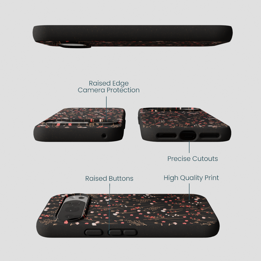 Black Night Garden Google Pixel 10/10 Pro Case