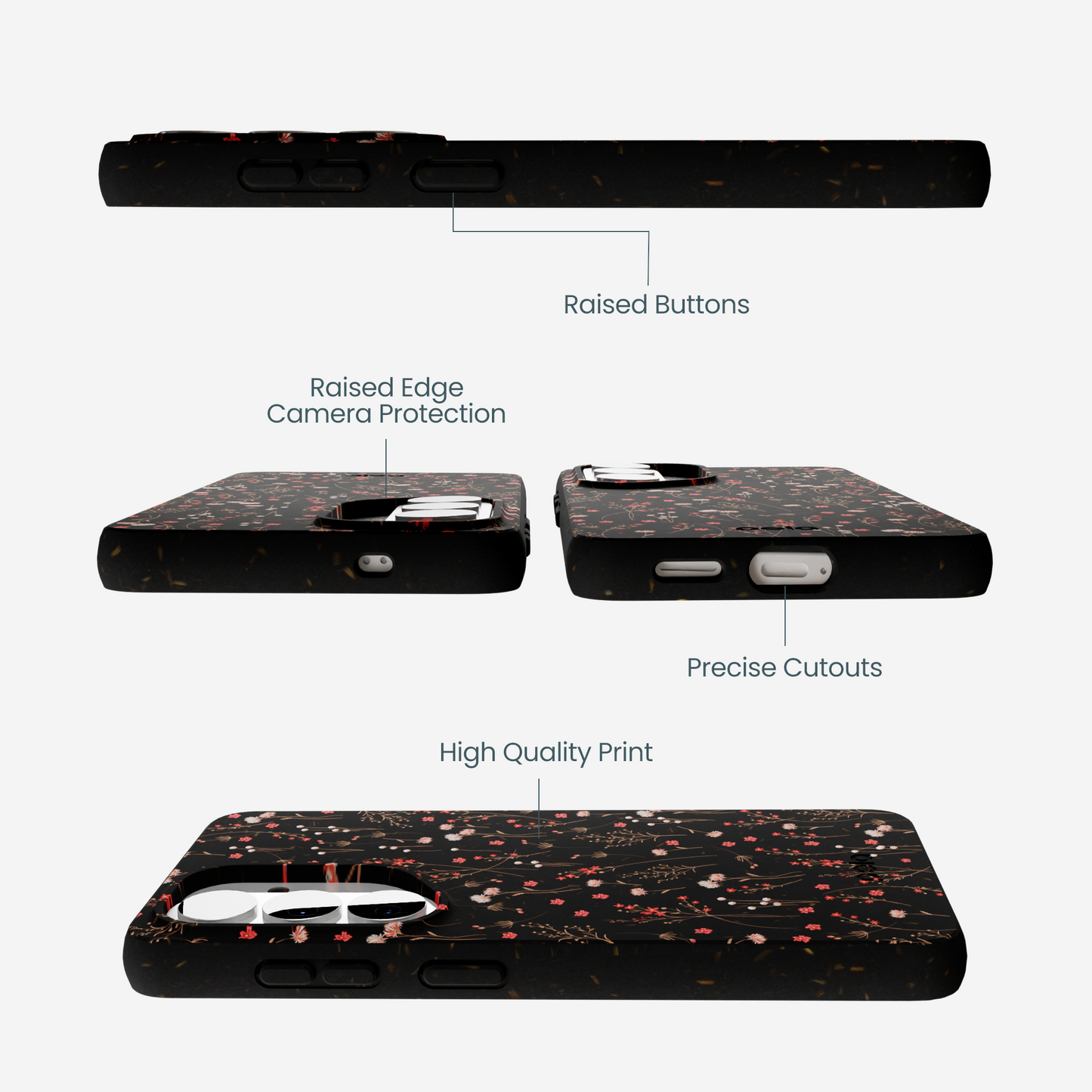Black Night Garden Samsung Galaxy S26 Case