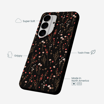 Black Night Garden Samsung Galaxy S26 Case