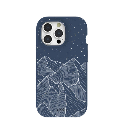 Navy Blue Night Panorama iPhone 15 Pro Case