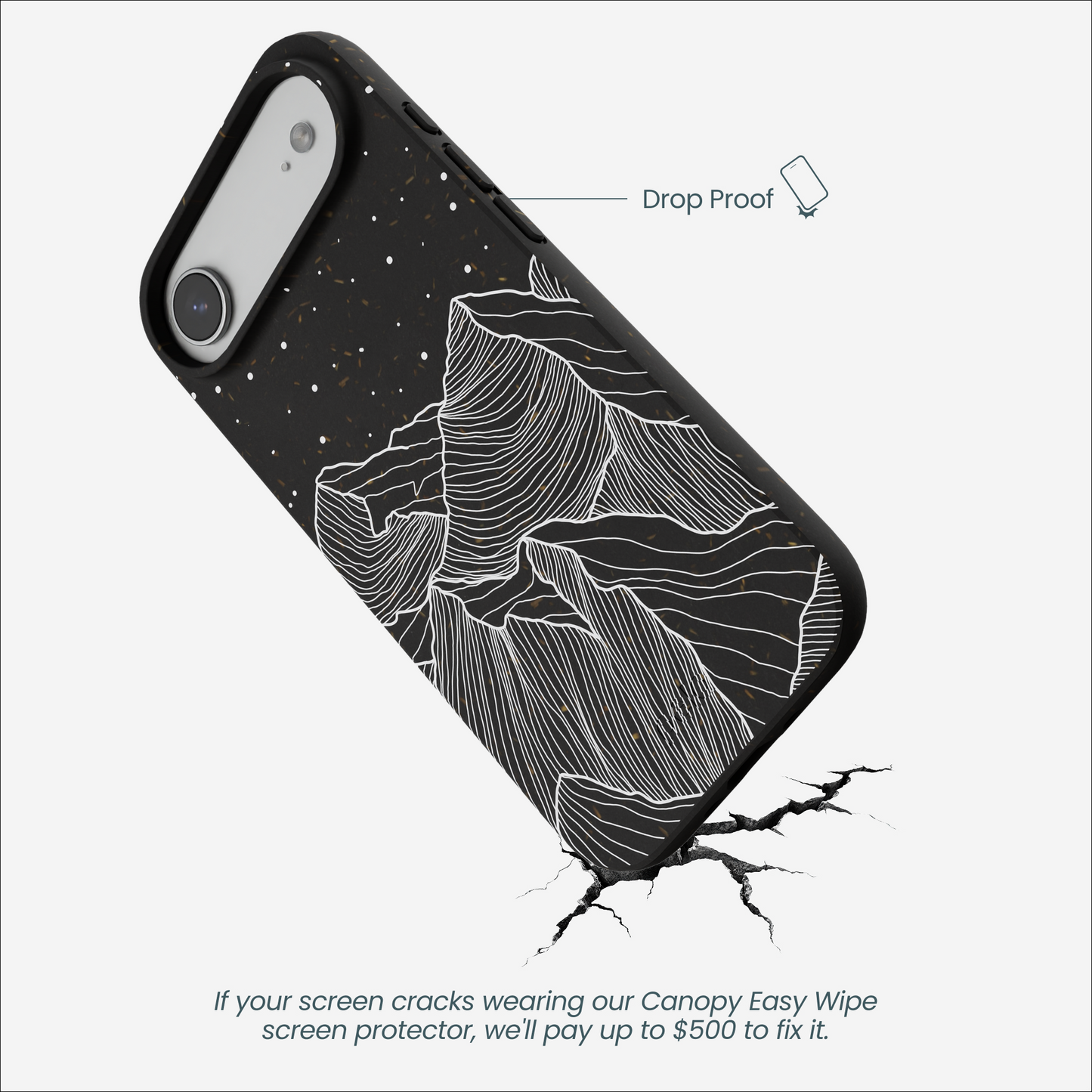 Black Night Panorama iPhone Air Case