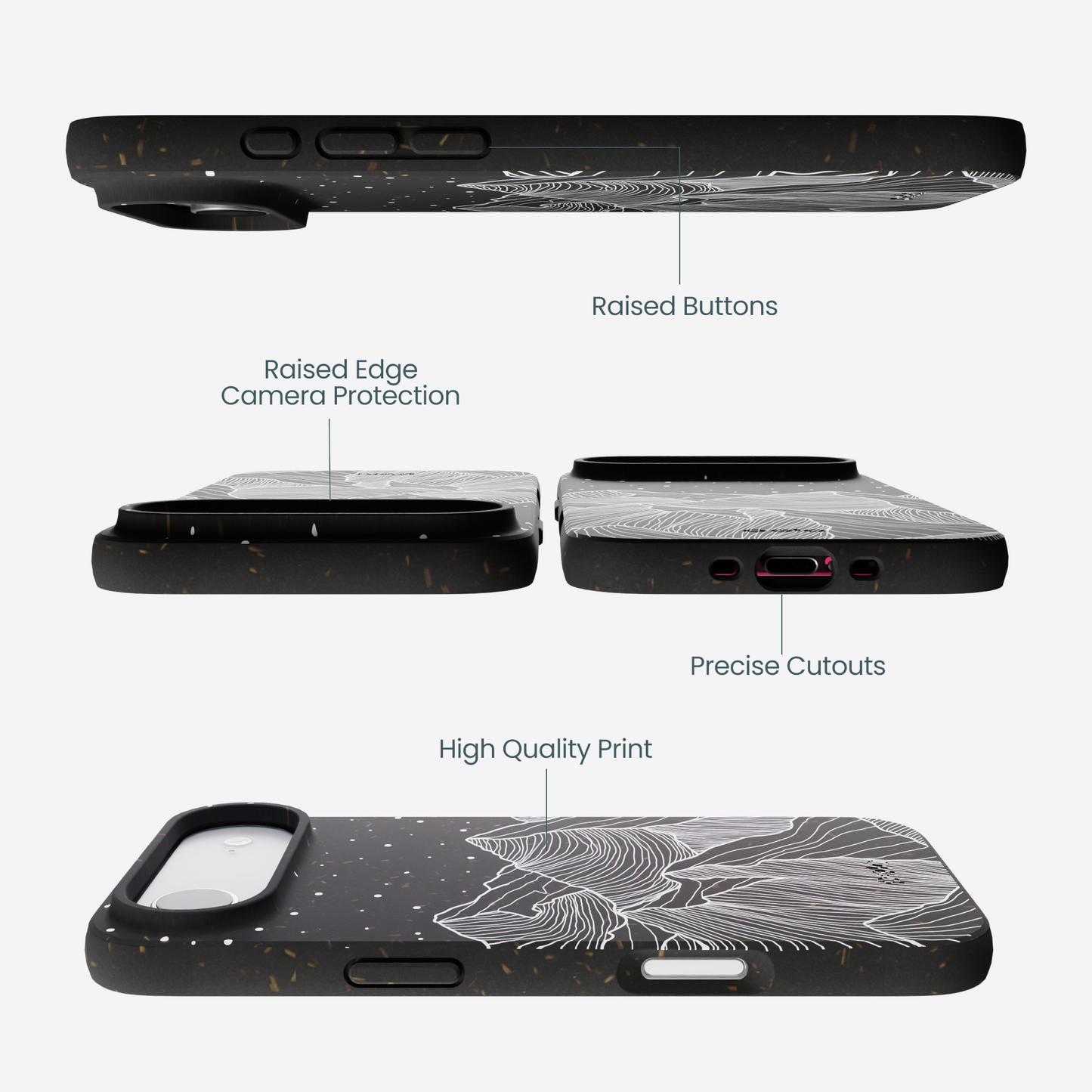 Black Night Panorama iPhone Air Case