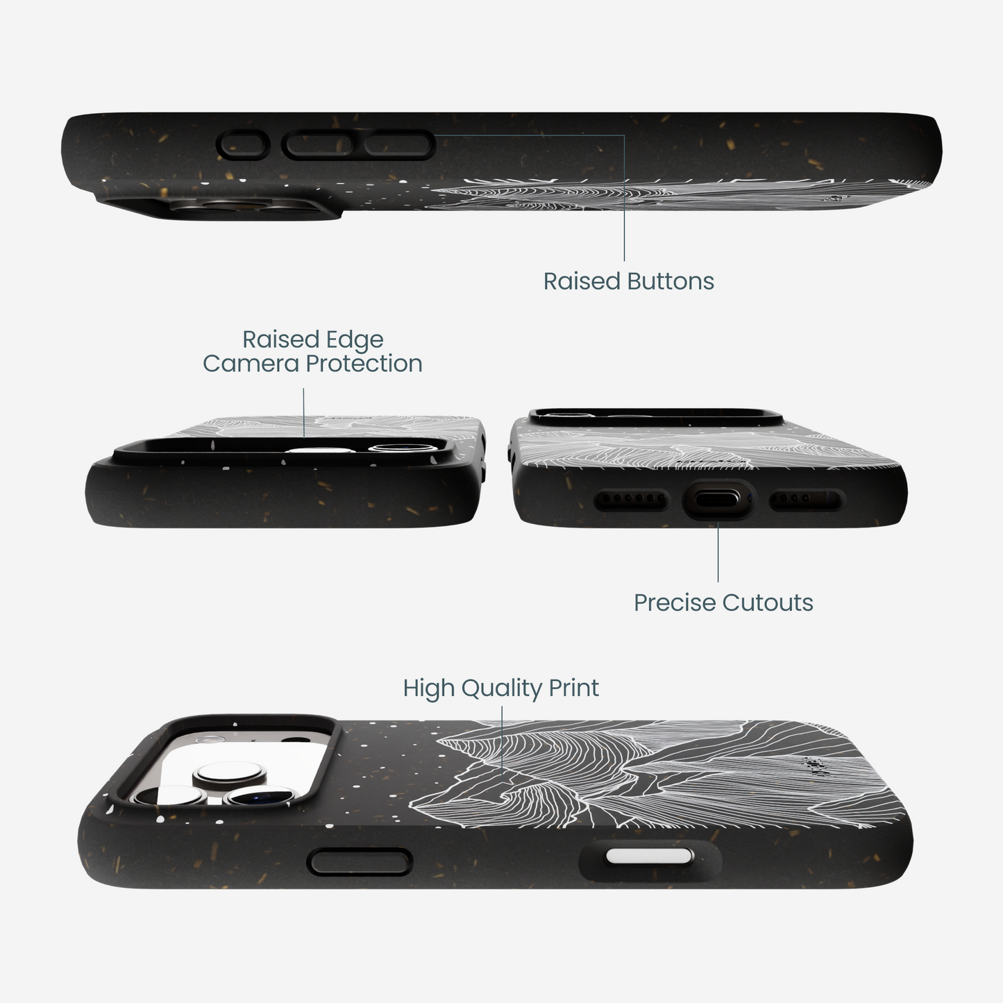 Black Night Panorama iPhone 17 Pro Max Case