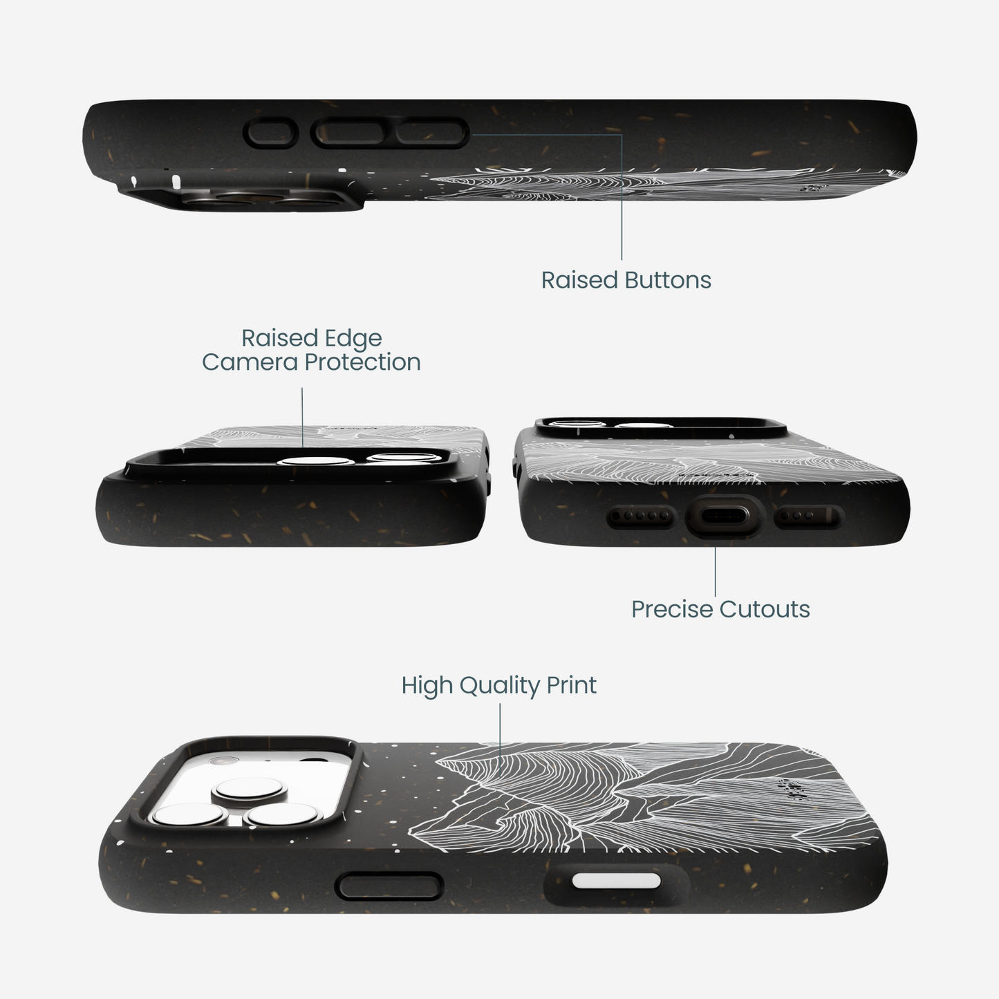 Black Night Panorama iPhone 17 Pro Case