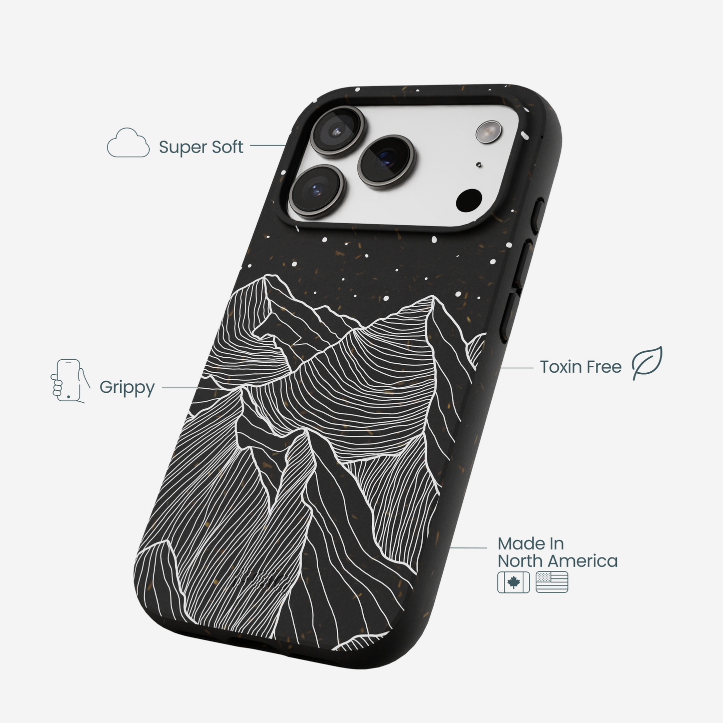 Black Night Panorama iPhone 17 Pro Case