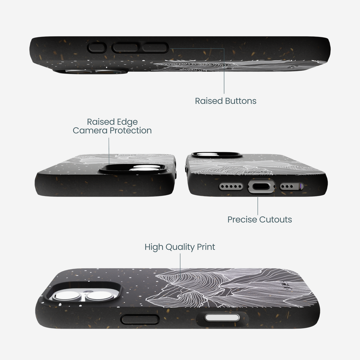 Black Night Panorama iPhone 17 Case