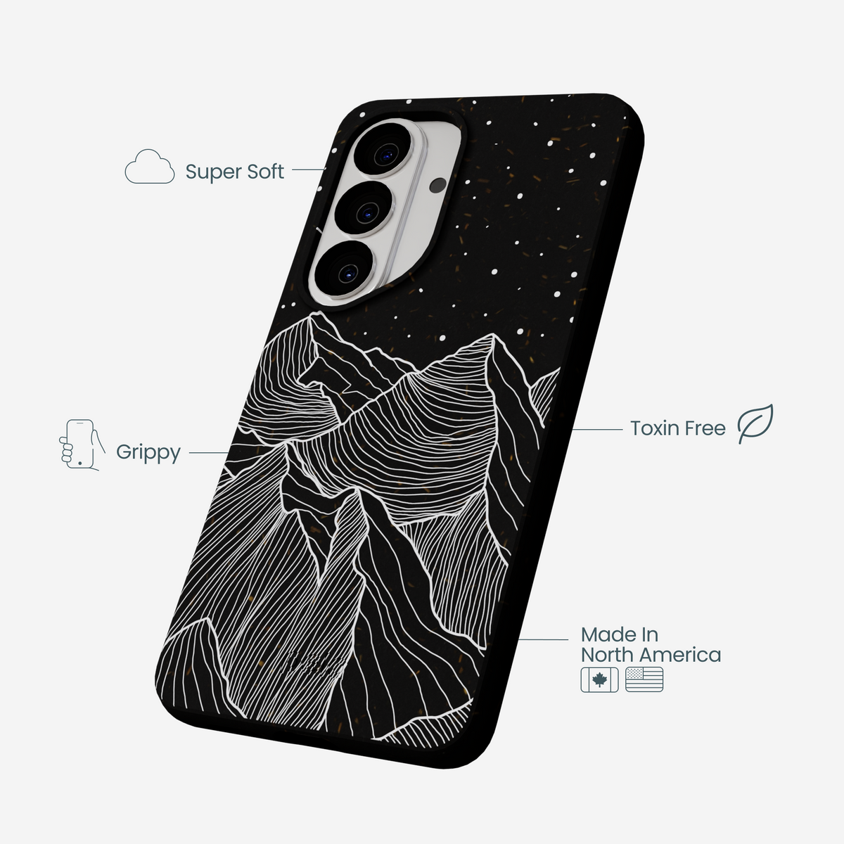 Black Night Panorama Samsung Galaxy S26 Case