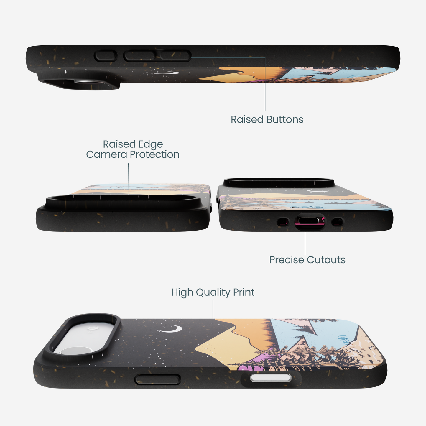Black Night Trails iPhone Air Case