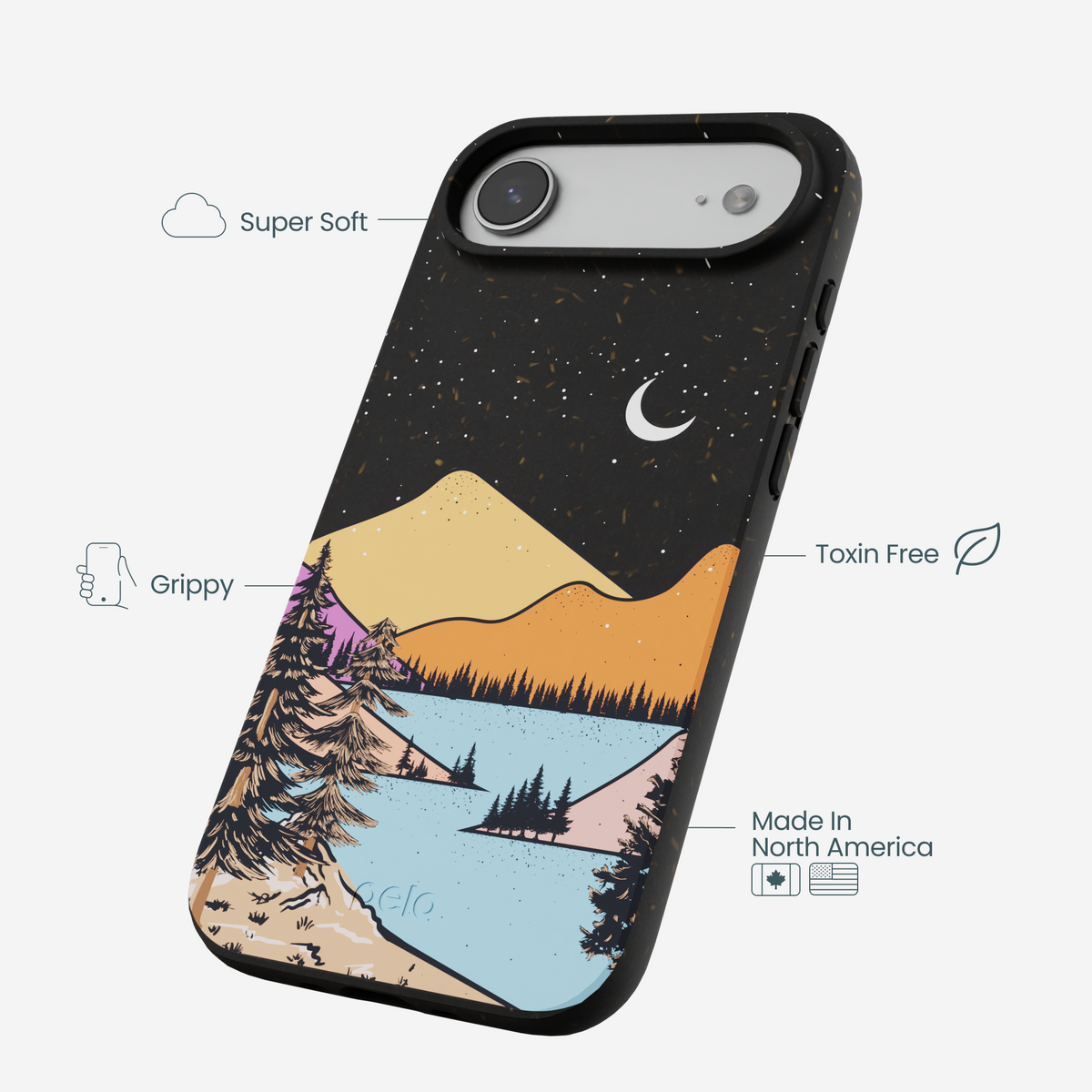 Black Night Trails iPhone Air Case