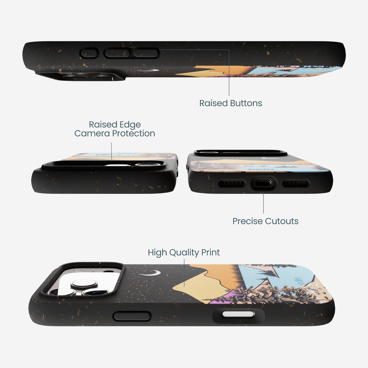 Black Night Trails iPhone 17 Pro Max Case