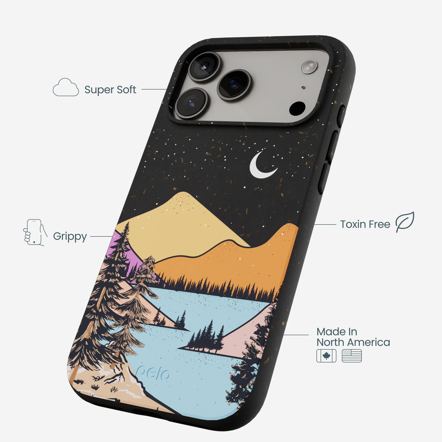 Black Night Trails iPhone 17 Pro Max Case