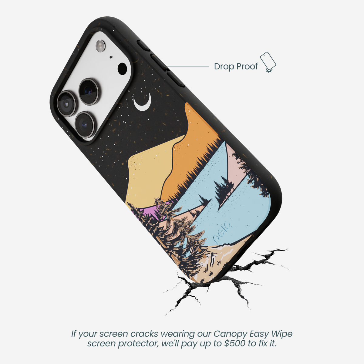 Black Night Trails iPhone 17 Pro Case