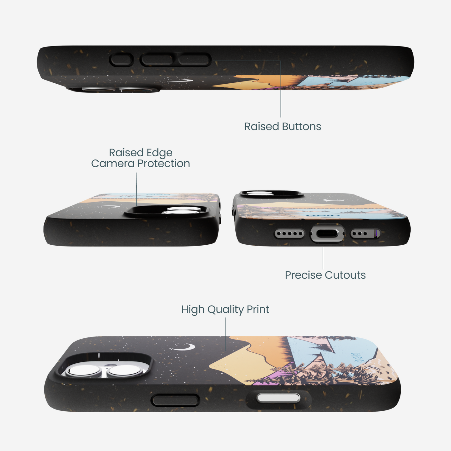 Black Night Trails iPhone 17 Case