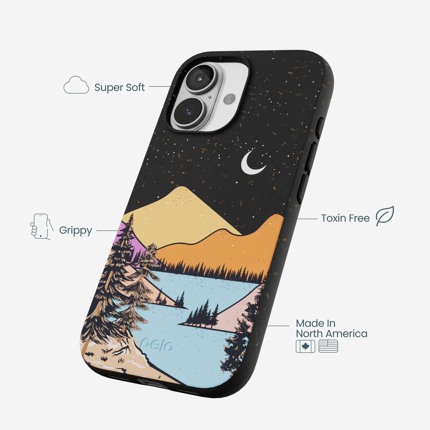 Black Night Trails iPhone 17 Case