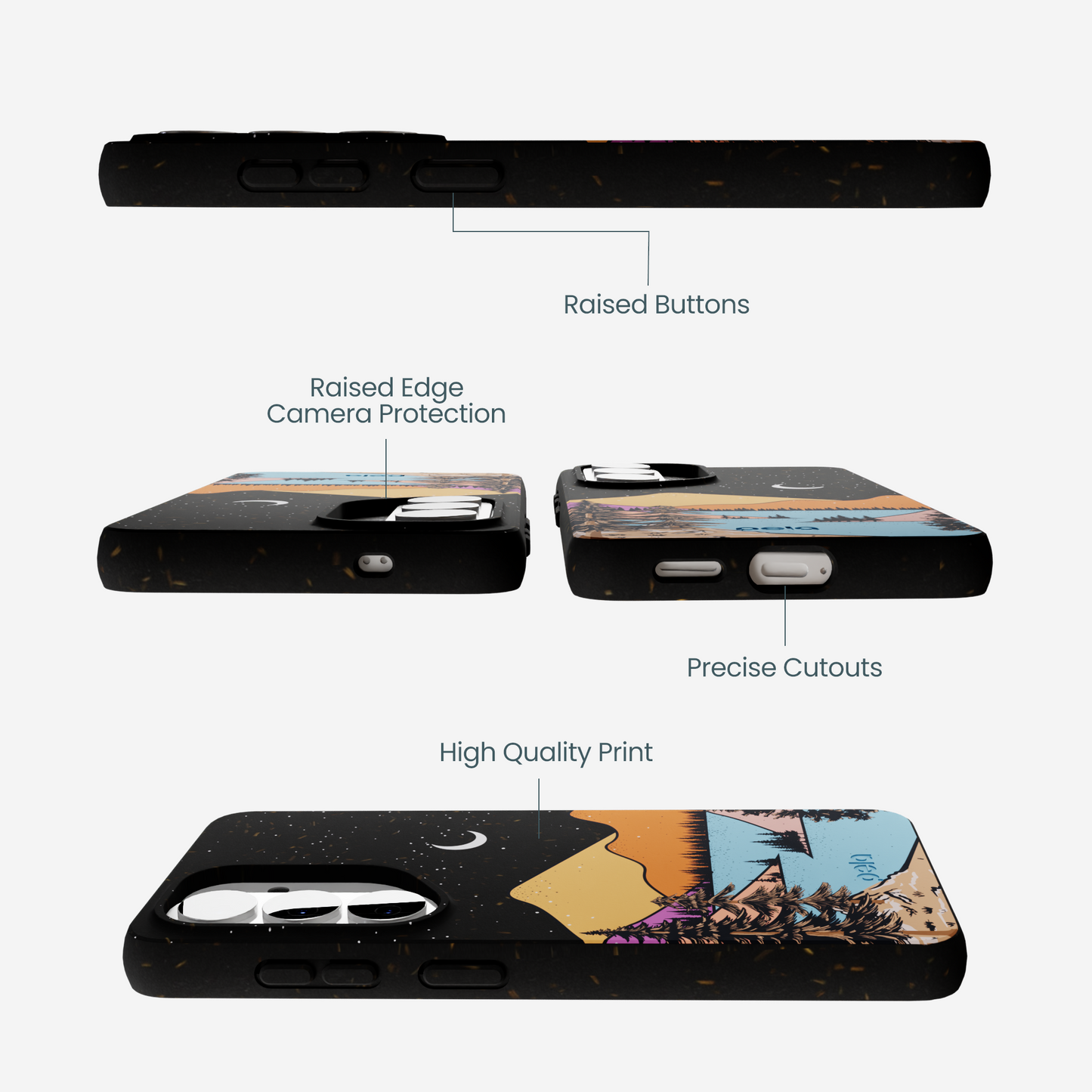 Black Night Trails Samsung Galaxy S26 Case