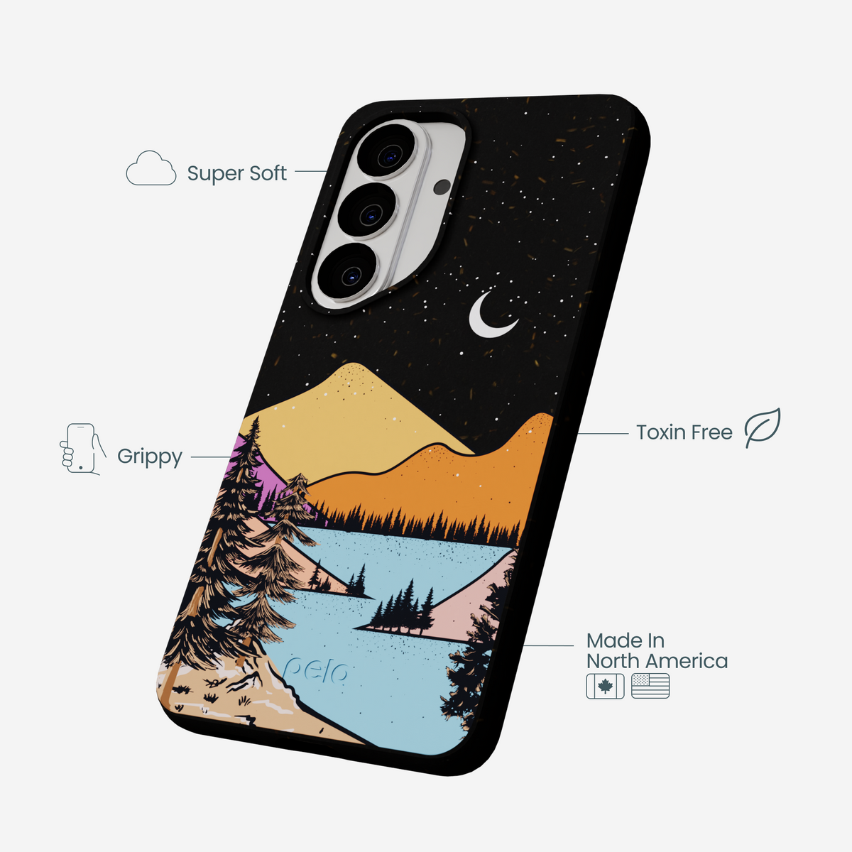 Black Night Trails Samsung Galaxy S26 Case