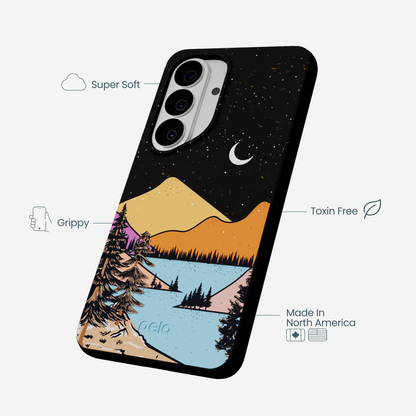 Black Night Trails Samsung Galaxy S26 Case