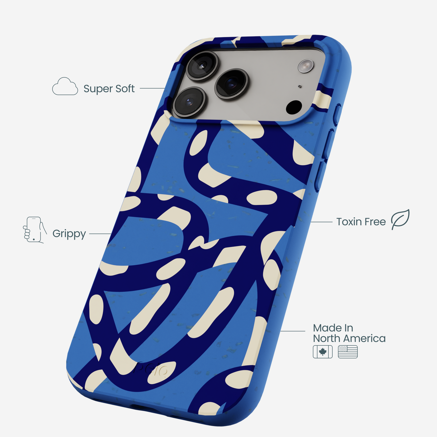 Electric Blue Noodles iPhone 17 Pro Max Case
