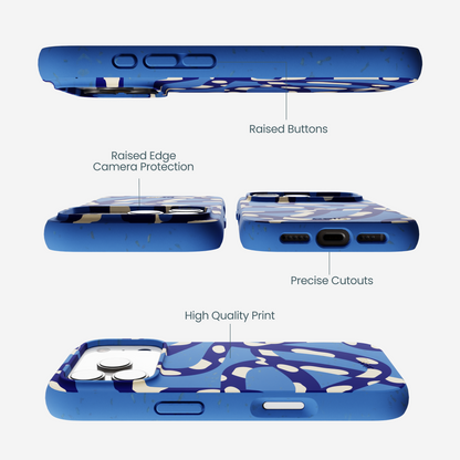 Electric Blue Noodles iPhone 17 Pro Case