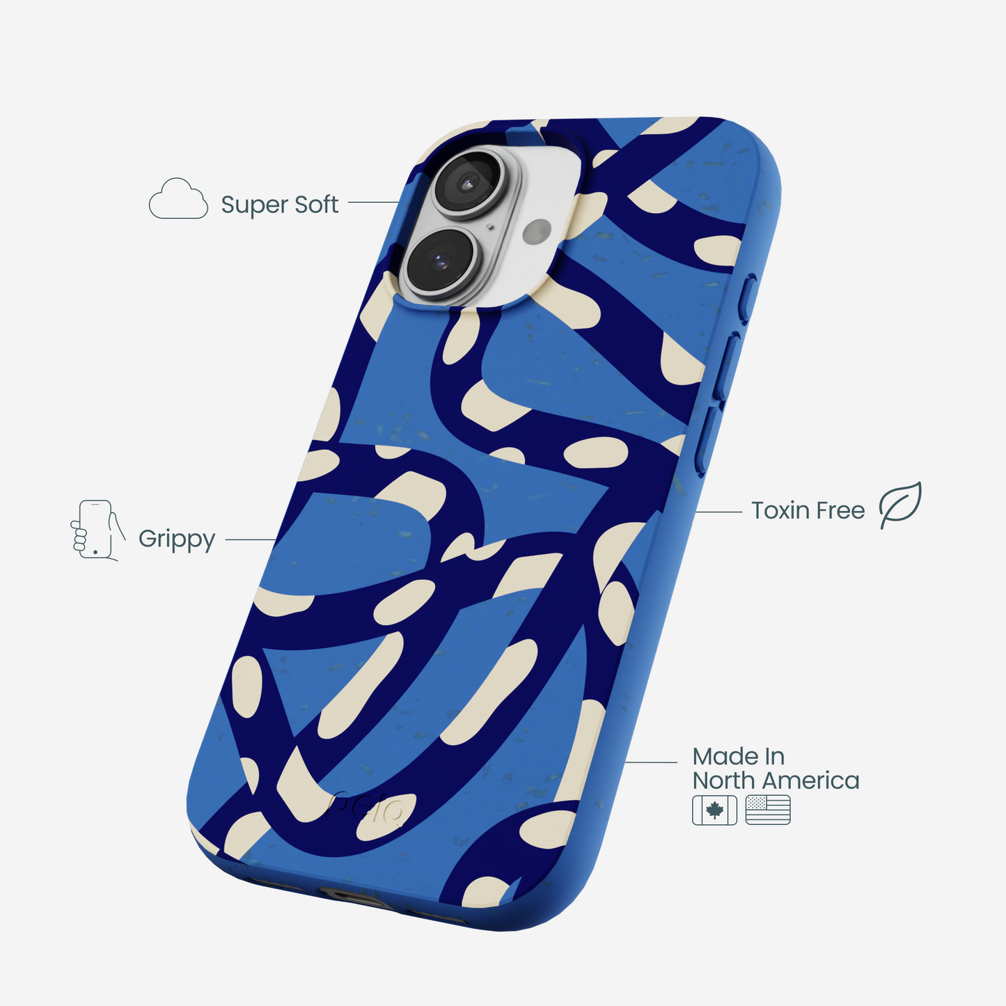 Electric Blue Noodles iPhone 17 Case