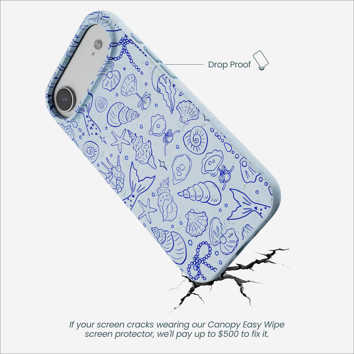 Powder Blue Ocean Charms iPhone Air Case