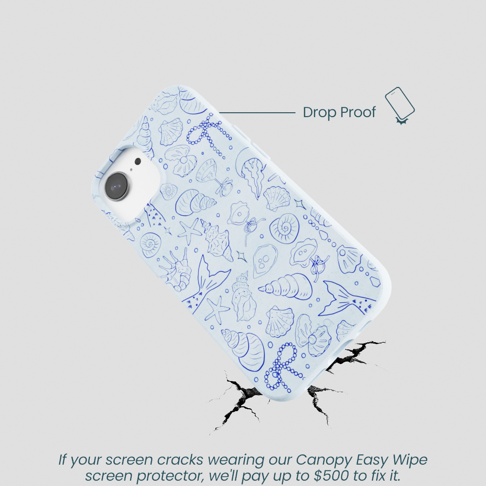 Powder Blue Ocean Charms iPhone 16e/17e Case