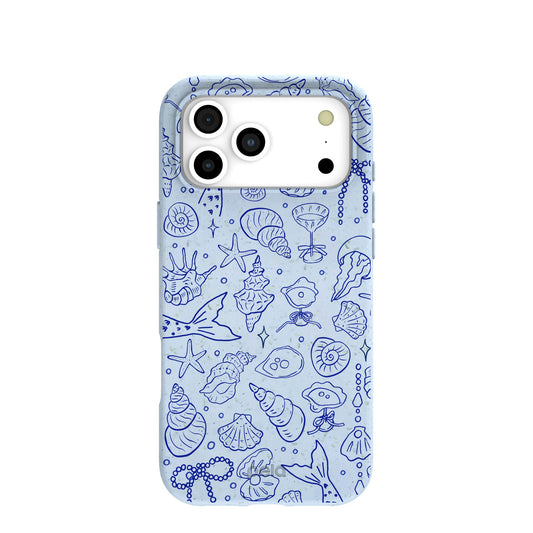 Powder Blue Ocean Charms iPhone 17 Pro Max Case