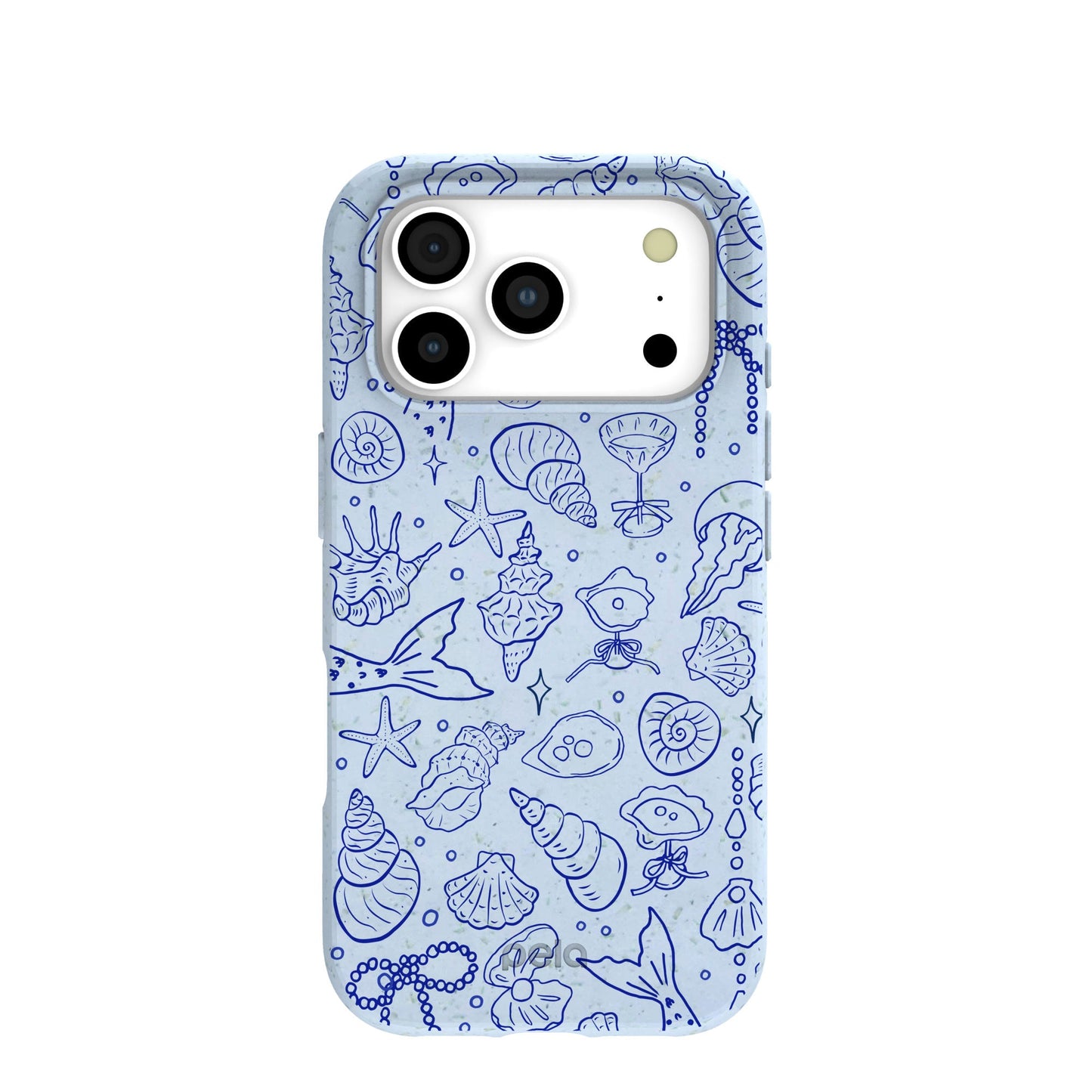 Powder Blue Ocean Charms iPhone 17 Pro Case